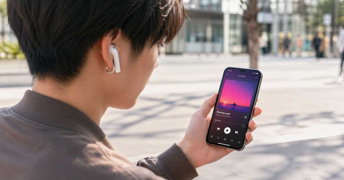 Spotifyで音楽を聴くイメージ